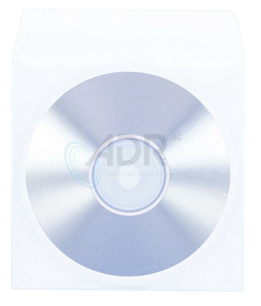Picture of CD pressad och tryckt + papperspåse med genomskinligt fönster och flik