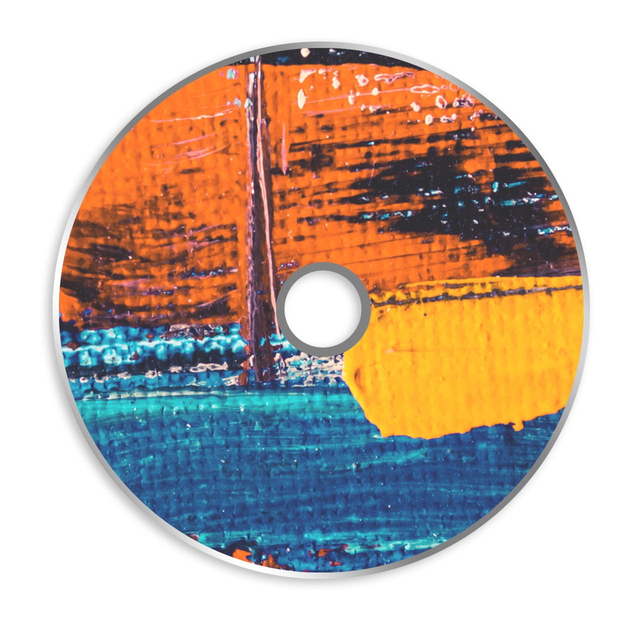 Obraz Drukowanie na czystych płytach CD Druk offsetowy